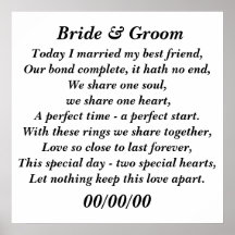 Today I married my best friend customize it! Posters