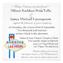 Today I Marry My Best Friend- Las Vegas Custom Invitations
