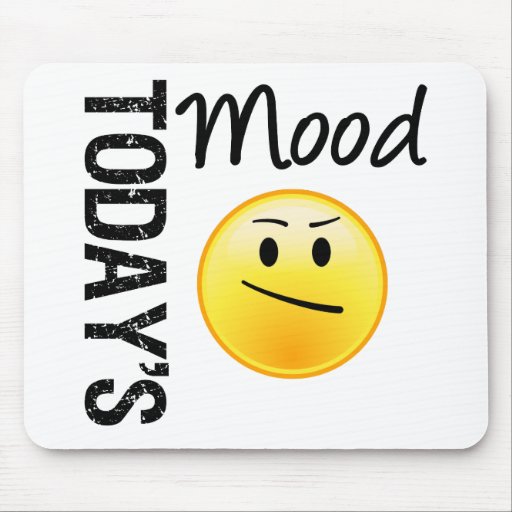 Today's Mood Emoticon Annoyed Mouse Pad