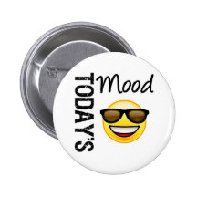 Today's Mood Emoticon Cool with Shades Buttons