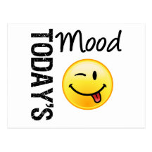 Today's Mood Emoticon Playful Post Cards