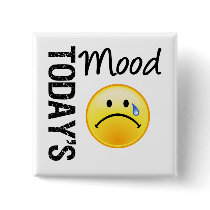 Today's Mood Emoticon Teary Pin