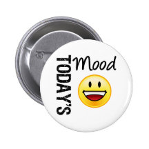 Today's Mood Emoticon Toothy Smile Buttons