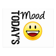 Today's Mood Emoticon Toothy Smile Postcards