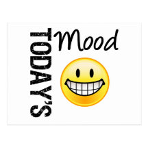 Today's Mood Very Happy Emoticon Postcards