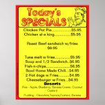 Today's Special Poster - restaurant supplies