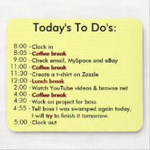Today's To Do's Mouse Pad