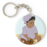 Toddler and Teddy Keychain