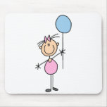 Toddler Girl Stick Figure Mousepad