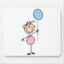 Toddler Girl Stick Figure Mousepad