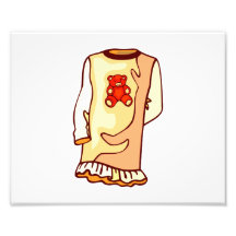 Toddler nighgown with teddy bear photo print