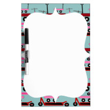 Toddler Transportation Red Pink Scooters Wagons Dry-Erase Boards
