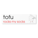 Tofu Rocks My Socks - Bumper Sticker bumper stickers