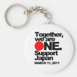 "Together we are ONE. Support Japan" Key Chain