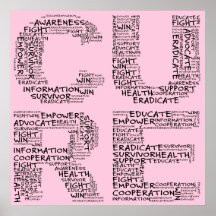 Together We Can Find a Cure (Black Text) Poster