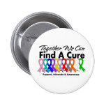 Together We Can Find A Cure Cancer Pinback Button