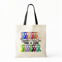 Together We Can Find a Cure Cancer Ribbons Bag