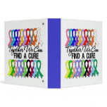 Together We Can Find A Cure CANCER RIBBONS Binders