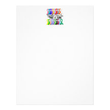Together We Can Find A Cure CANCER RIBBONS Letterhead Design
