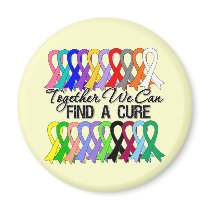Together We Can Find a Cure Cancer Ribbons