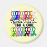 Together We Can Find a Cure Cancer Ribbons Fridge Magnets