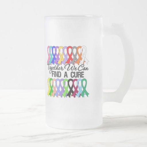 Together We Can Find a Cure Cancer Ribbons Coffee Mugs