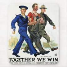 Together We Win, Vintage WWI Poster Mousepad