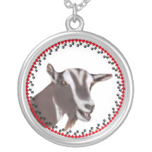 Toggenburg Goat Hooves and Hearts Necklace