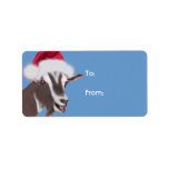 Toggenburg Goat  Santa Goat Christmas Gift Tag labels