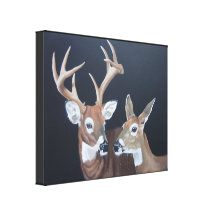 Toile de cerf de Virginie de mâle et de daine Impression Sur Toile