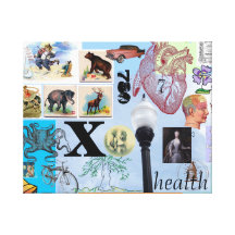 Toile de Wraped de collage de santé Impression Sur Toile