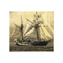 Toile enveloppée de bateau de pirate toiles tendues sur châssis