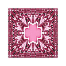 Toile enveloppée par bloc rose d'édredon de coeurs toile tendue sur châssis