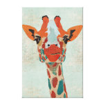 Toile jetante un coup d'oeil ambre de girafe impressions sur toile