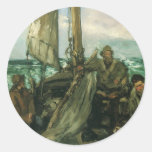 Toilers of the Sea by Manet, Vintage Impressionism Sticker