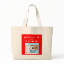 toilet paper insult tote bags