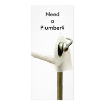 toilet paper, Need a Plumber? Rack Card Template