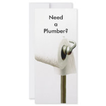 toilet paper, Need a Plumber? Rack Card Template