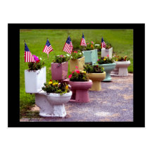 Toilet Planters Post Card