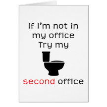 Toilet second office funny tee greeting card