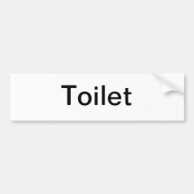 Toilet Sign Bumper Sticker