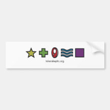 Token Sceptic Zener Logo Bumper Sticker