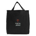 TOKYO, JAPAN BLACK TOTE embroidered bags