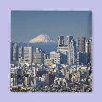 Tokyo, Shinjuku District Skyline, Mount Fuji, magnets
