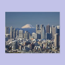 Tokyo, Shinjuku District Skyline, Mount Fuji, postcards