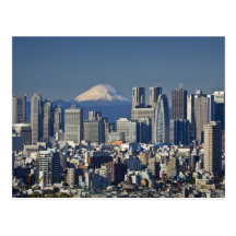 Tokyo, Shinjuku District Skyline, Mount Fuji, Postcards