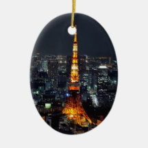 Tokyo Tower by Night Ornament