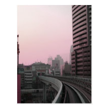 Tokyo Train tracks Post Card