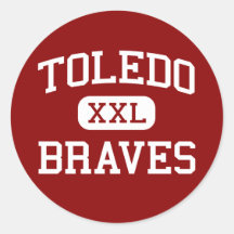 Toledo - Braves - Middle - Toledo Washington Round Sticker