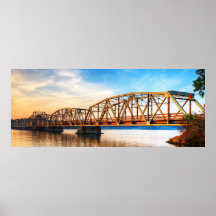 Toll Bridge Sunrise Panorama Posters